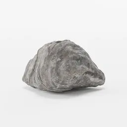 Realistic textured 3D rock model suitable for Blender game environments.