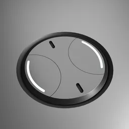 Sleek circular lighting 3D asset for Blender, ideal for sci-fi themed design projects and animations.