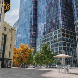 Modern City Plaza Scene| ArchViz