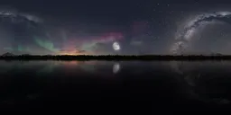Night Aurora & Moon Sky