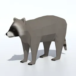 Low Poly Raccoon