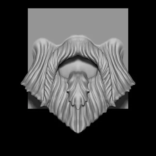 3D sculpting brush for stylized beards and mustaches in Blender, quick application tool.