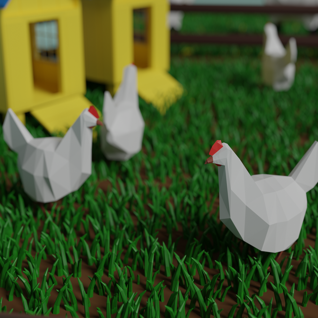 BlenderKit | Download the FREE Chicken low poly model
