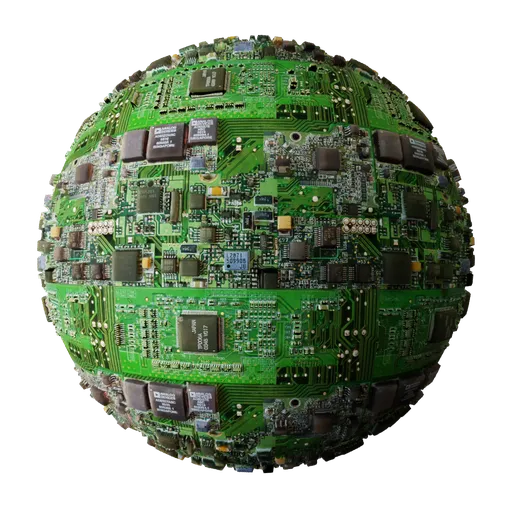 Circuit Board Componants Green