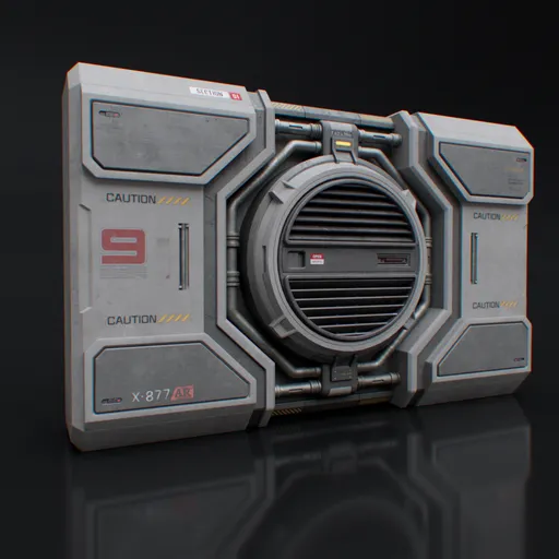 SciFi Industrial Hatch Section