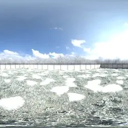 Garden Winter Day Only Fence