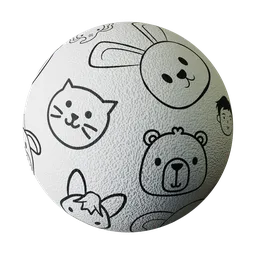 AR3DMat Cartoon Animal Wallpaper