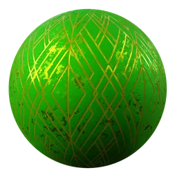 Royal Metal Triangles Light Green