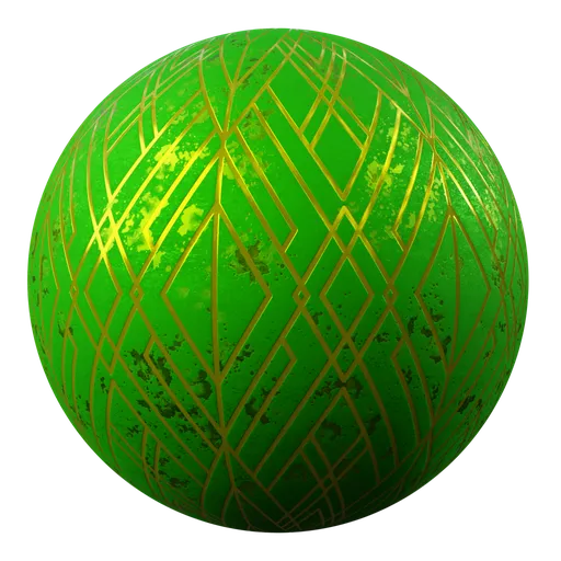 Royal Metal Triangles Light Green