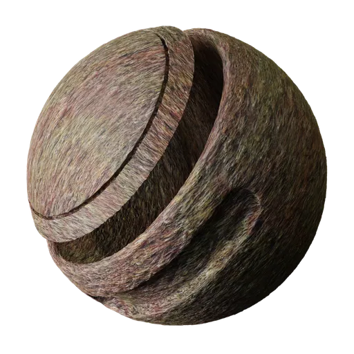 Seamless PBR animal fur texture for Blender with customizable scale, displacement, color adjustments, and reflective properties.