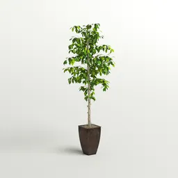 Tall Faux Plant in Woven Pot