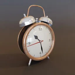 "Antique copper and plastic clock model created with Blender 3D software. Rendered with redshift renderer, this hyperrealistic illustration features intricate details and is inspired by the work of Jack C. Mancino. Perfect for Blender 3D enthusiasts searching for a 3D model of a clock for their projects."