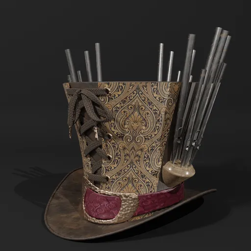 Victorian corsage cylinder hat