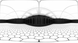 Hexagon Floor Grid Hall