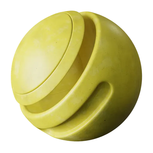 Scratched yellow plastic