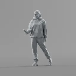 Lowpoly Female Standing