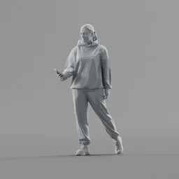 Lowpoly Female Standing