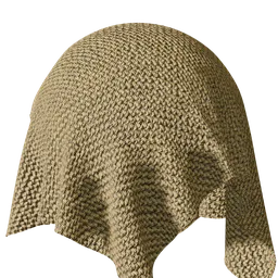 High-resolution burlap-like jute matting PBR texture for 3D modeling and rendering in Blender and other software.