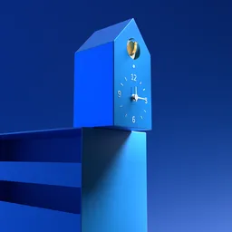 Cuckoo clock mockup blue theme
