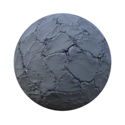 Highly detailed cracked mud texture for creating realistic ground surfaces in 3D environments, suitable for PBR workflows.