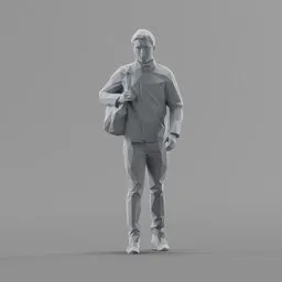 Lowpoly Male Walking