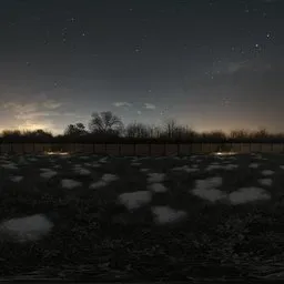 Garden Winter Night Only Fence