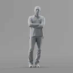 Lowpoly Male Standing
