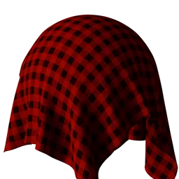 Buffalo Plaid Checker Red Fabric