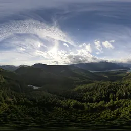 Aerial Mountain Landscape Cloudy Sky