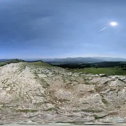 Mountain Blue Sky Sunshie Glass