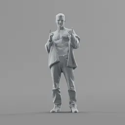 Lowpoly Male Standing