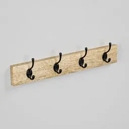 Coat Rack 4 Oak