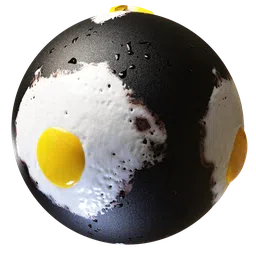 Realistic Sunnyside Egg texture for 3D rendering, suitable for PBR shading in Blender and other 3D applications.