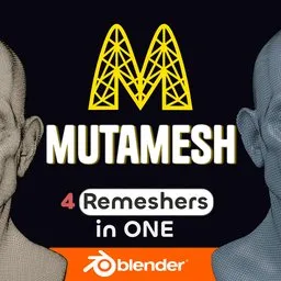 Mutamesh | 4 Remeshers In One | Instant Meshes, Quadwild, Cwf, Adaptropic