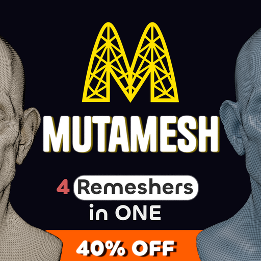 Mutamesh | 4 Remeshers In One | Instant Meshes, Quadwild, Cwf, Adaptropic