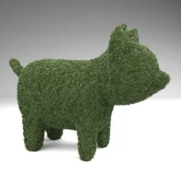Dog shape Grass Lawn Deco