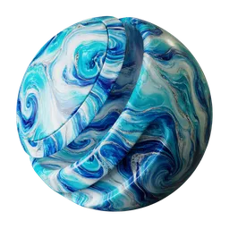 Silver Aqua Flow Marble