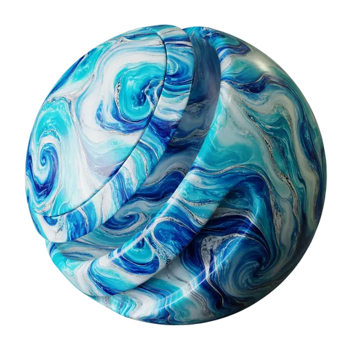 Silver Aqua Flow Marble