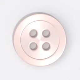 Highly detailed 4-hole button 3D model rendered in Blender, with a smooth finish for fashion design elements.