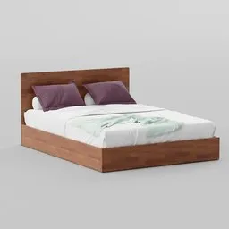 Wooden bed frame Q