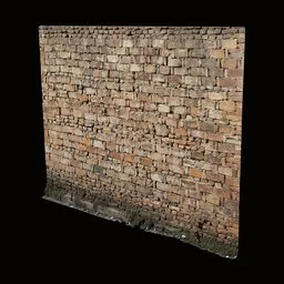 Scan Small brick red wall