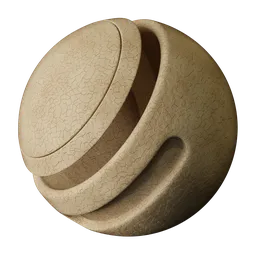 Textured Dry Desert Ground PBR shader preview for Blender 3D, showcasing a procedural, versatile surface.