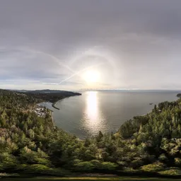 Sunny Cloudy Day Aerial Coast