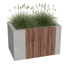 Concrete & Wood Planter