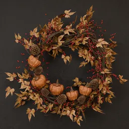 SJ-Autumn Harvest Pumpkin Wreath