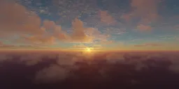 Vibrant high dynamic range image featuring a breathtaking sunset with a pink sky and fluffy clouds ideal for illuminating 3D scenes.