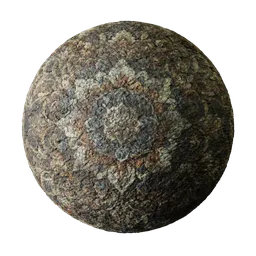 Persin old plush rough rug carpet