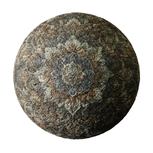 Persin old plush rough rug carpet