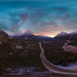Twilight Sunset Mountain Valley
