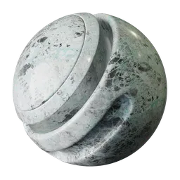 Simple grey green marble